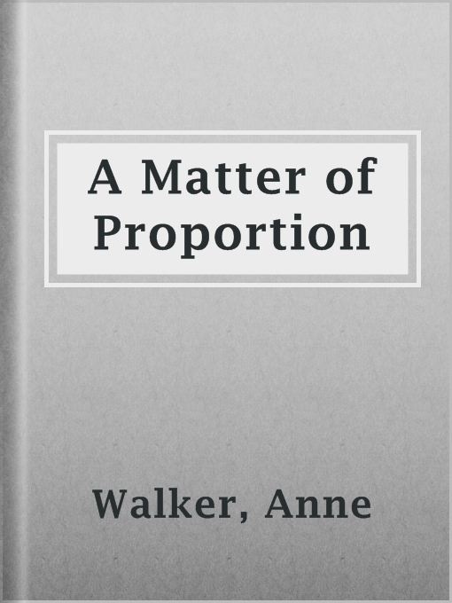 Cover image for A Matter of Proportion